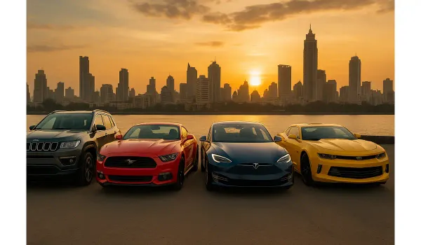 USA car brands fan base India lineup.