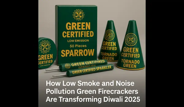 low smoke and noise pollution green firecrackers