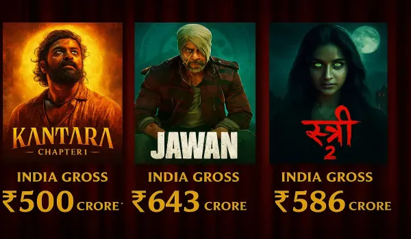 Alt Text: Kantara Chapter 1 box office comparison with Jawan and Stree 2