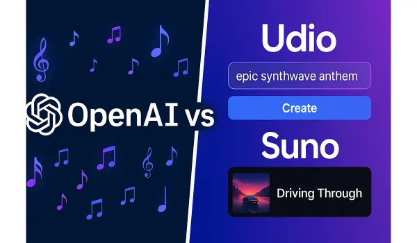 OpenAI AI-powered original song generation platform vs Udio Suno