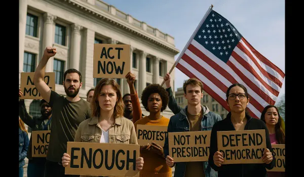 Mass rallies across US opposing federal policies outside state building