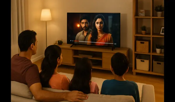 Watch Indian web series in USA – family streaming on smart TV.
