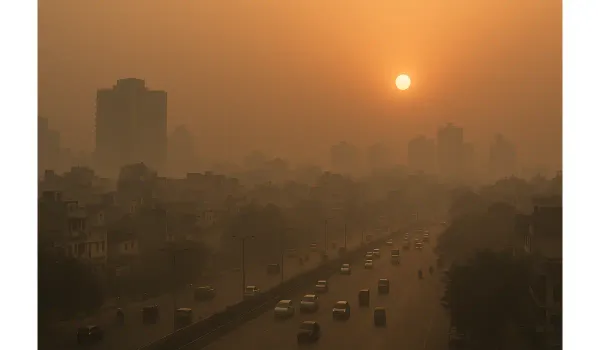 top polluted cities in India November 2025 smog skyline