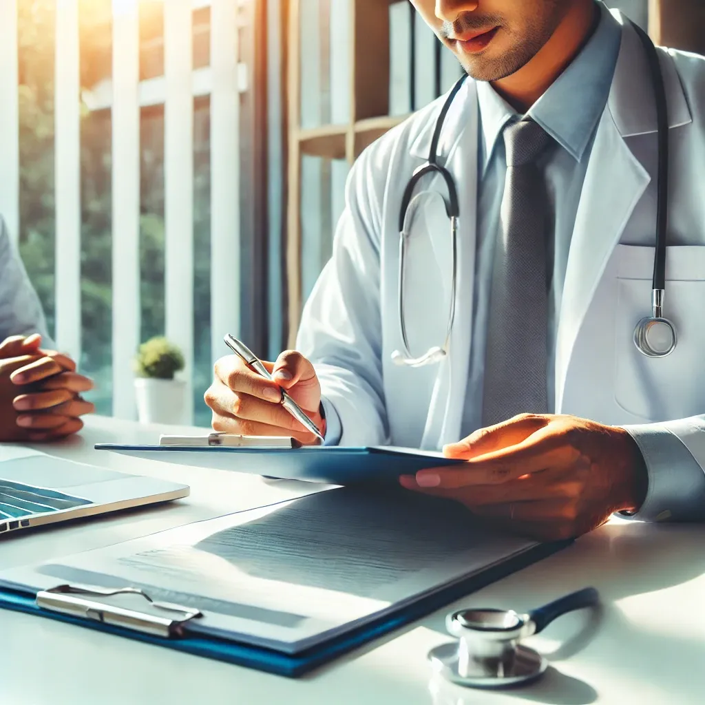 Doctor reviewing patient’s medical history
