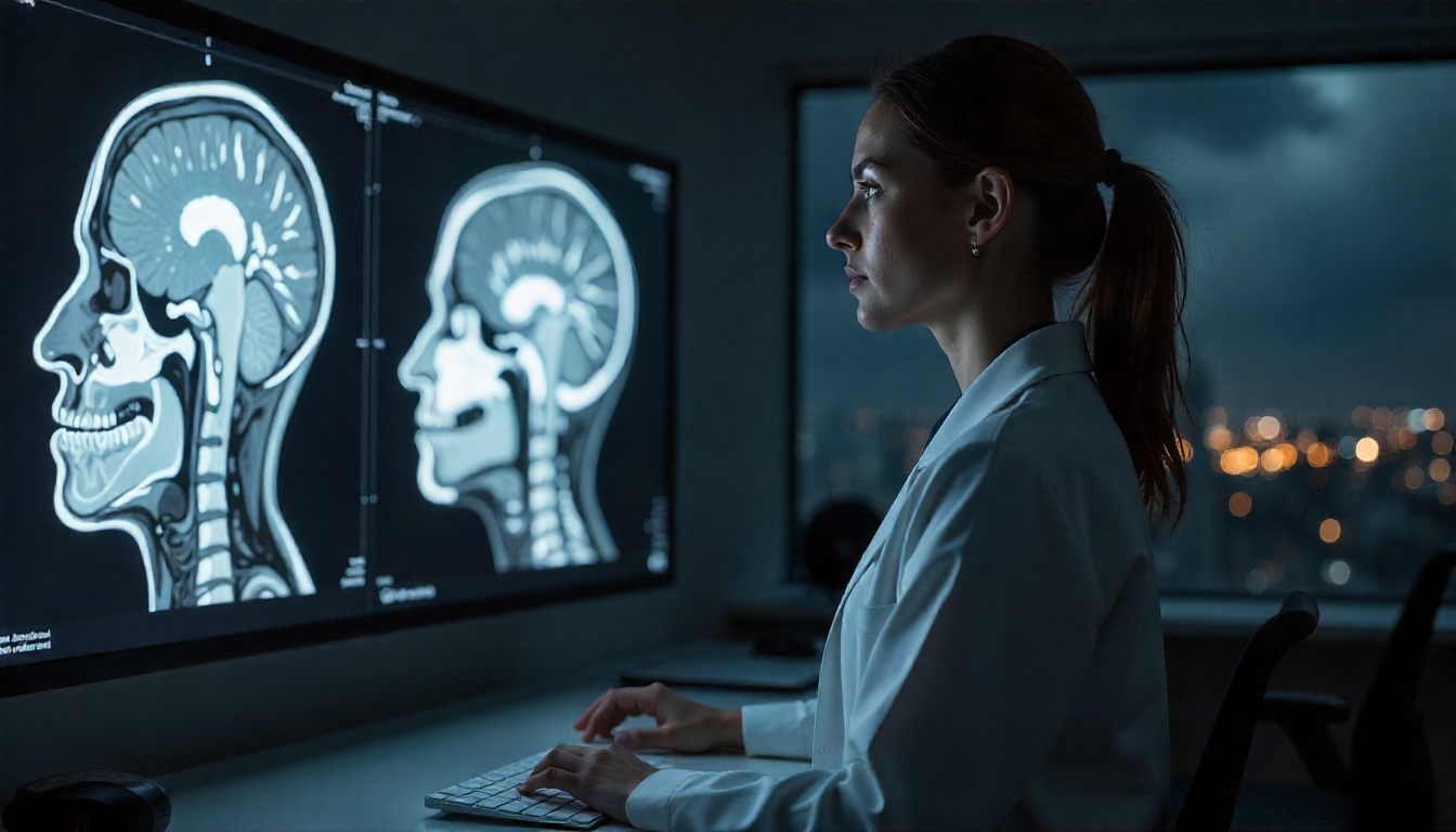 AI software highlighting abnormalities in medical imaging scans