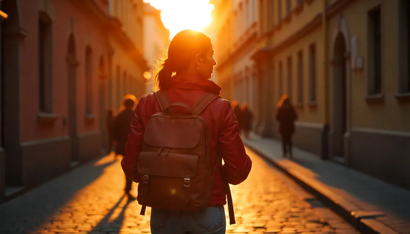 Budget backpacker exploring Europe on a low-cost trip.