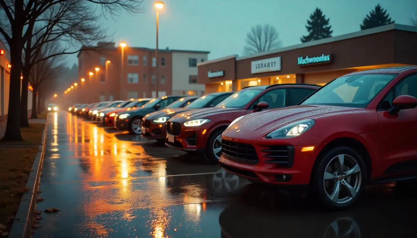 Affordable used cars for sale at a dealership lot