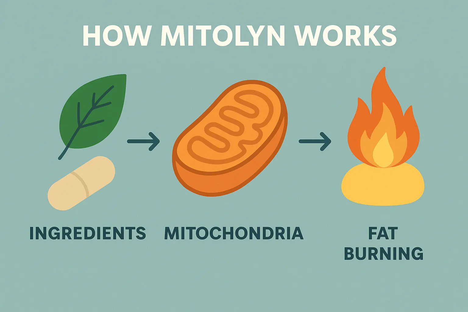 How Mitolyn works for fat loss diagram