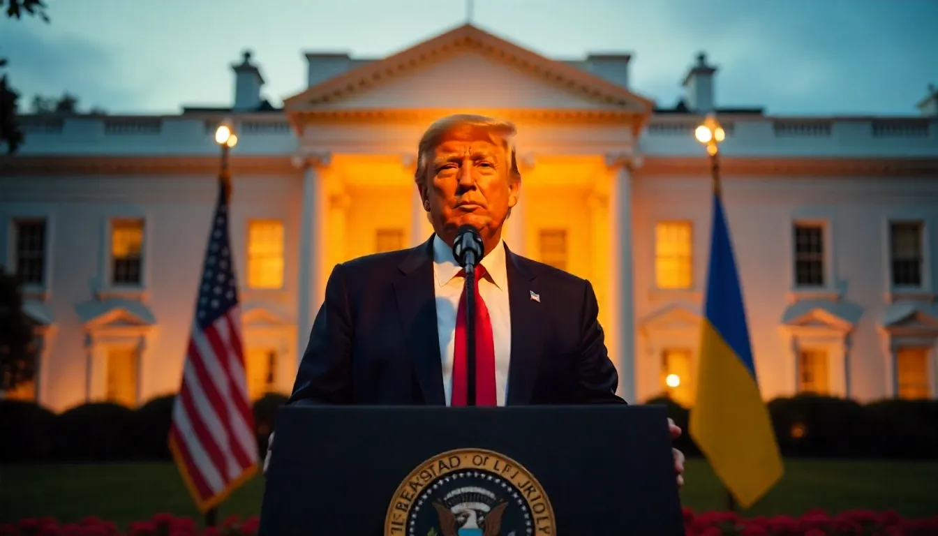 Trump announcement at White House for global peace strategy