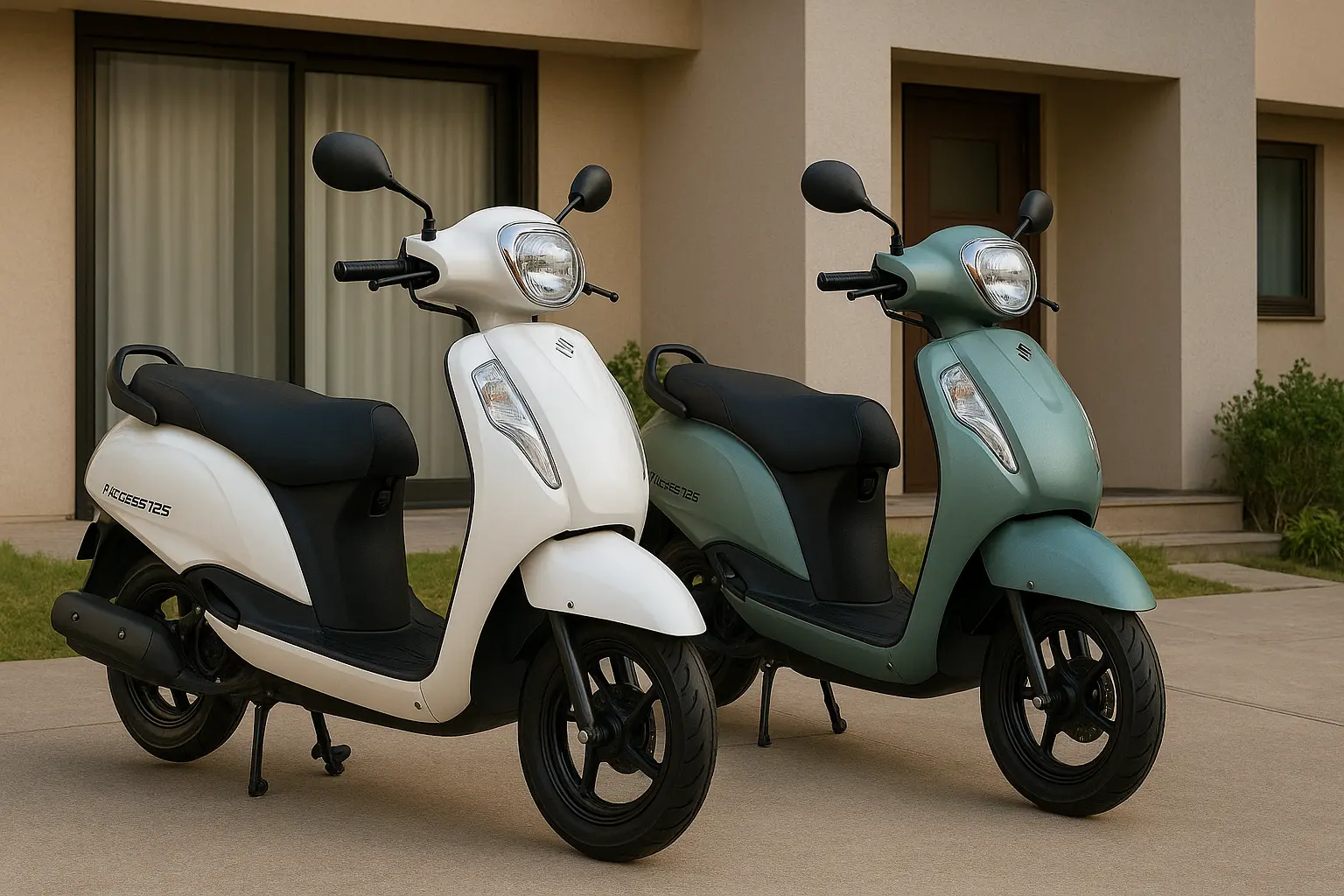 suzuki access 125 colours 2025 pearl white green