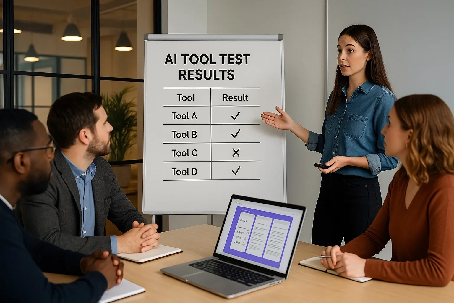 Comparison of AI tools during vetting process.