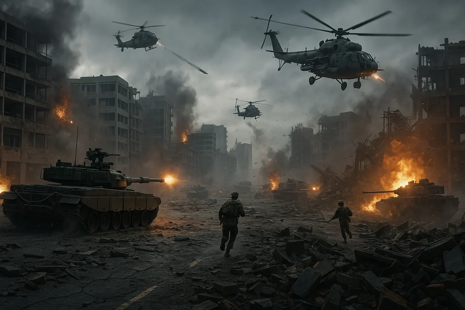 Battlefield 6 gameplay showing vehicles and destructible environment.