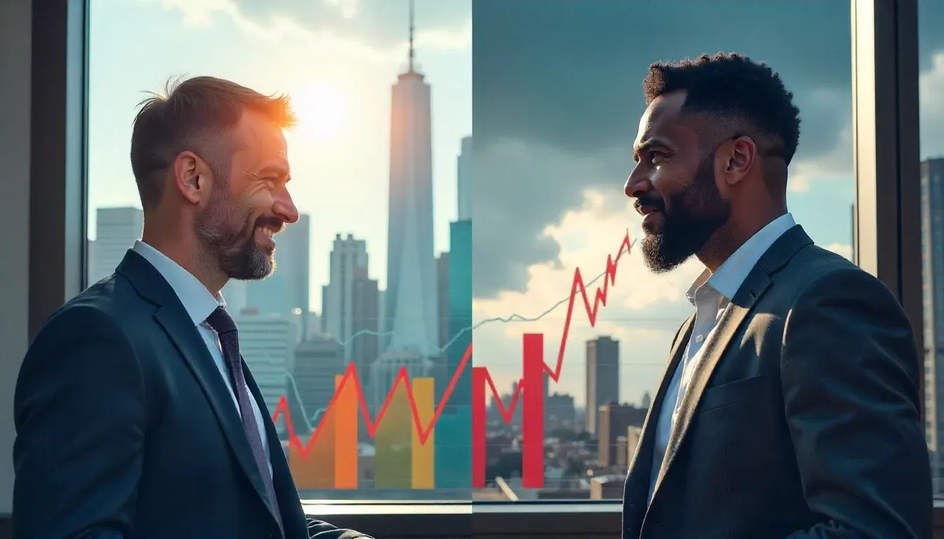 Comparison chart showing bullish and bearish Tesla stock predictions for 2025