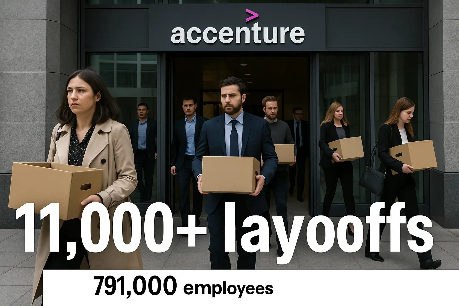 Accenture job cuts 2025 walk-out