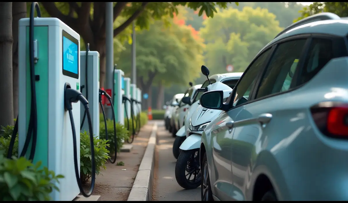electric vehicle adoption India 2025 charging network