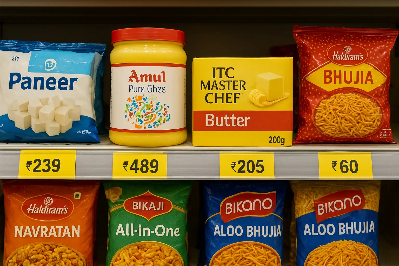 New GST rates on food items dairy and snacks