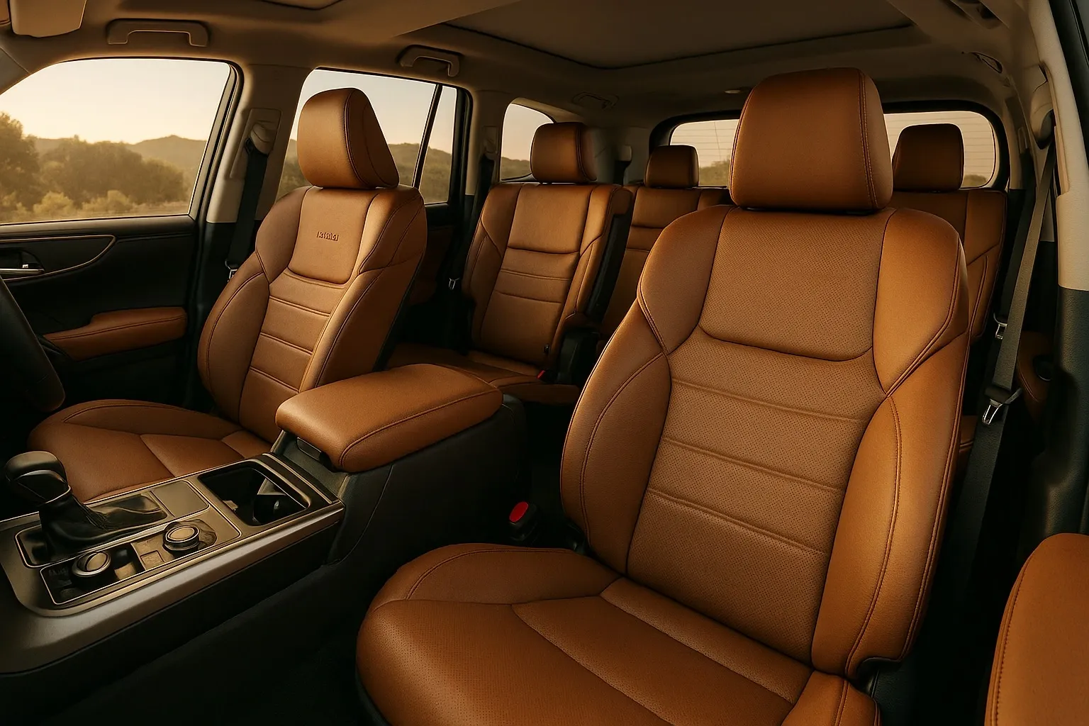 2026 Lexus GX interior seating rows view.