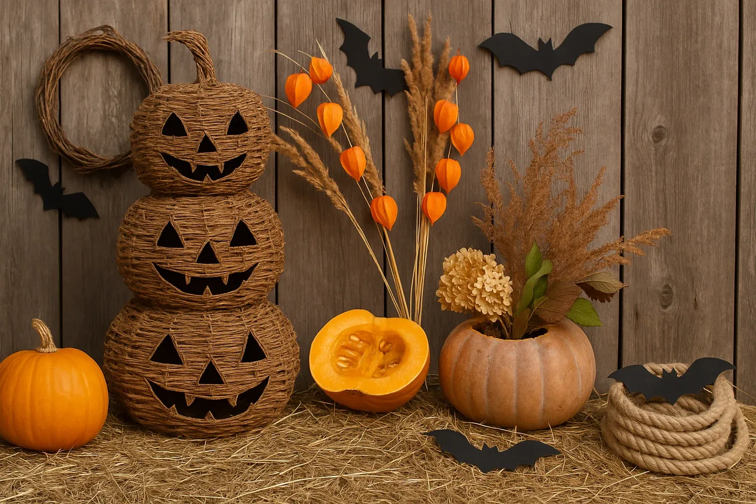 Halloween decor trends 2025 eco-friendly setup.