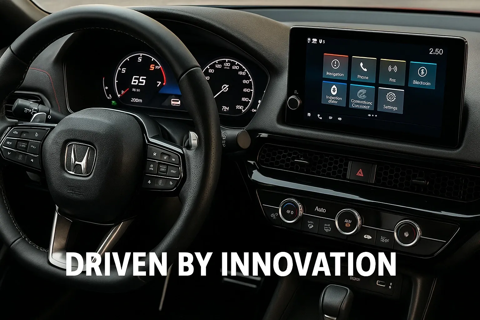 Honda Prelude 2025 interior showcasing digital cluster and S+ Shift controls.