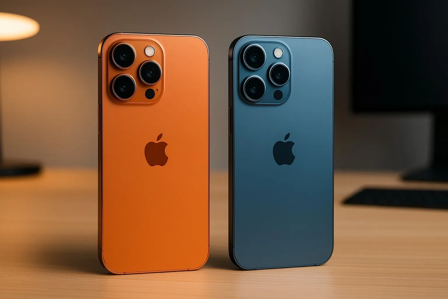 iPhone 17 Pro Max in new colors on display.