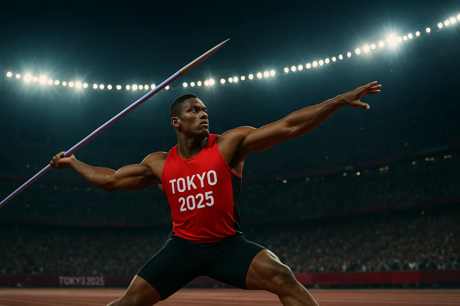 Athlete competing in Javelin Throw World Championship 2025 Final live.