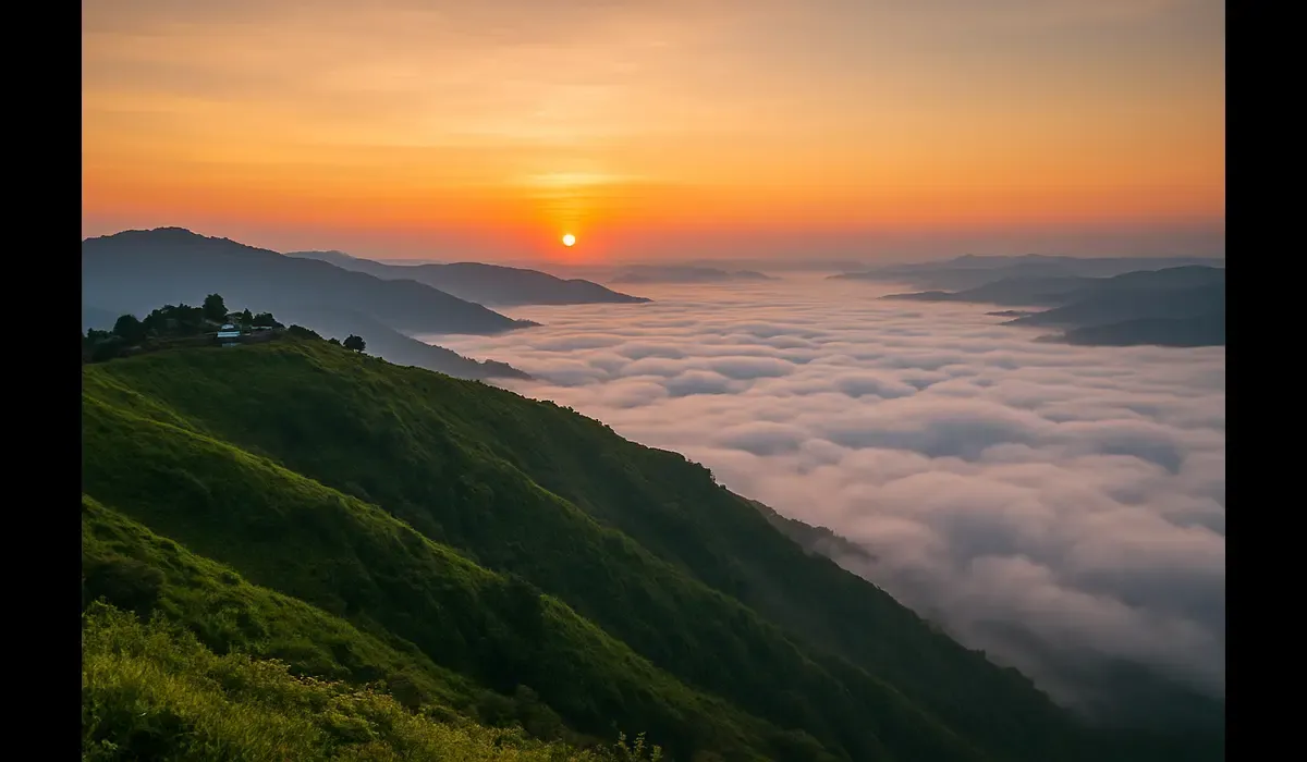 Nongjrong village surrounded by floating clouds — one of the best hidden places to explore in India