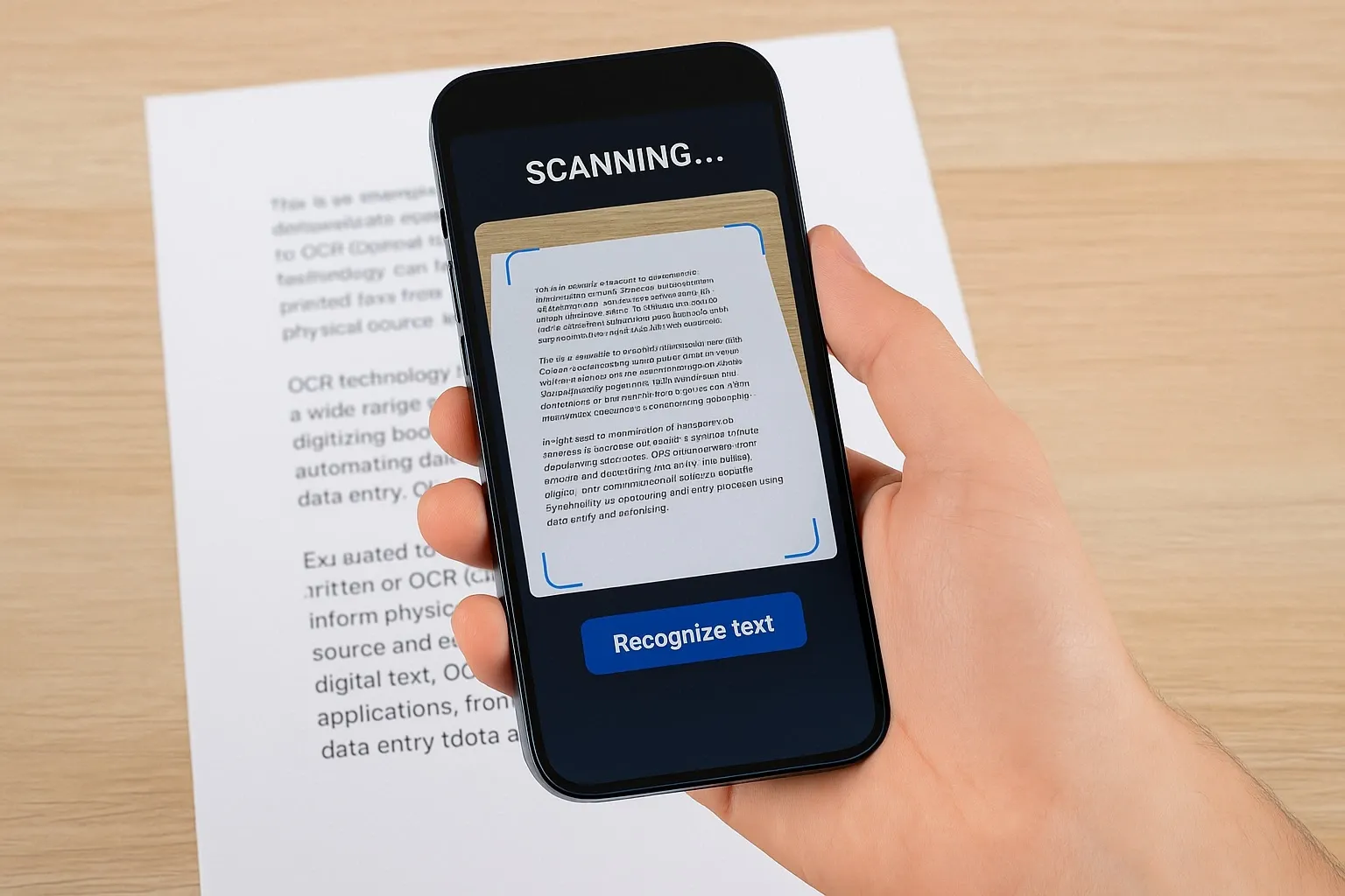 OCR scanning document