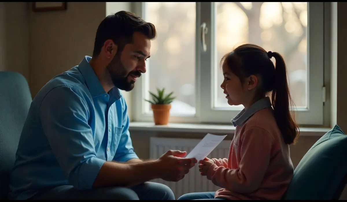 Pediatrician explaining autism symptoms in children.