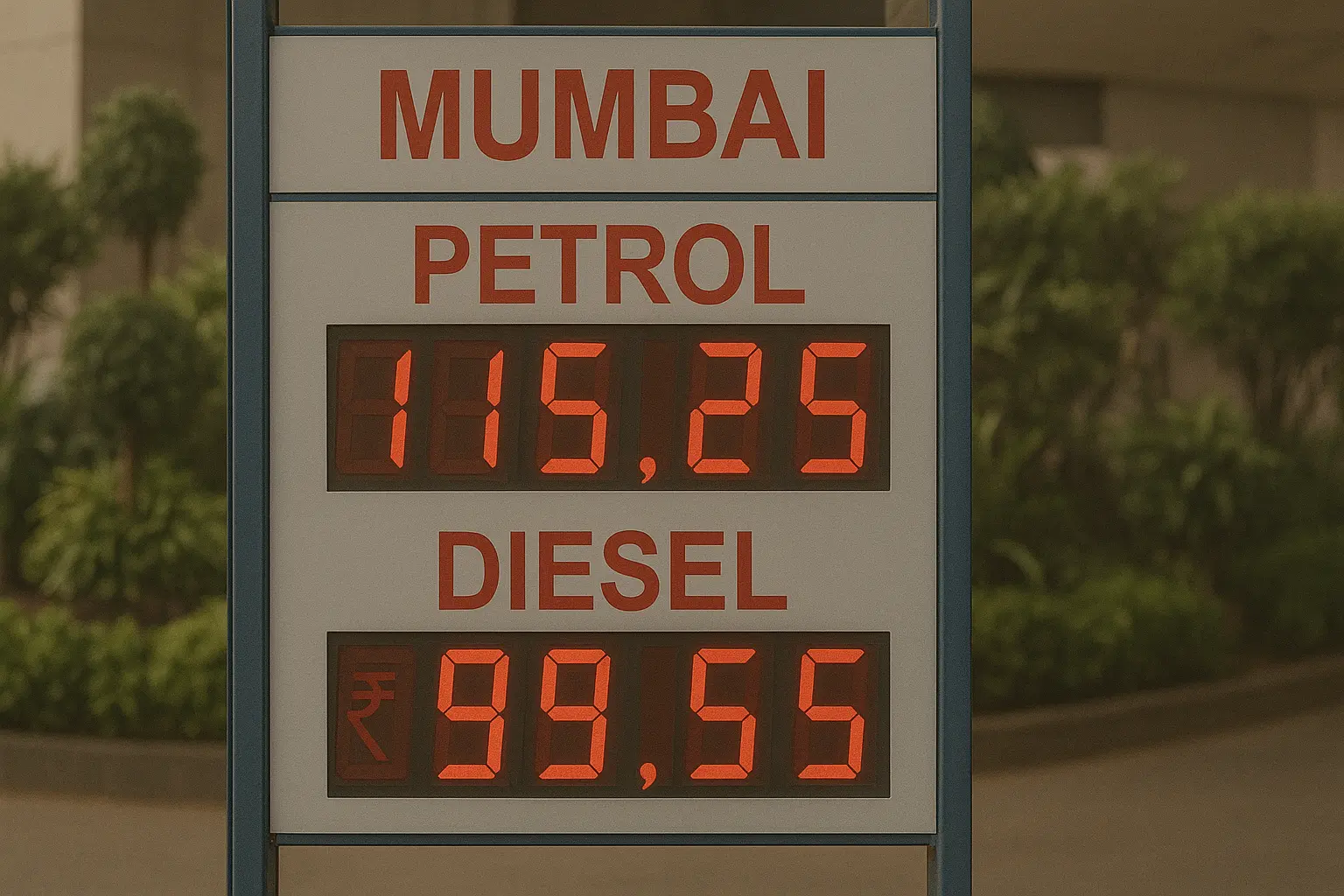 why fuel prices in India rising 2025 Mumbai chart