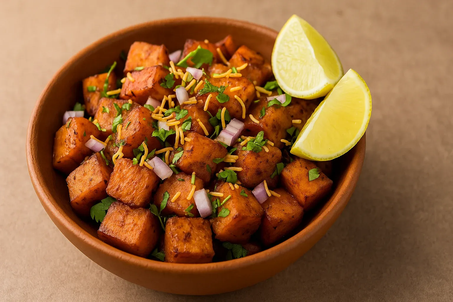 Sweet potato chaat simple Navratri snacks