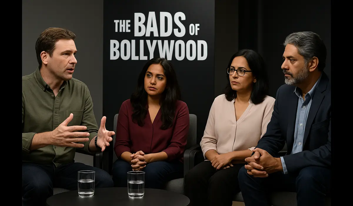 Experts discussing The Bads of Bollywood documentary.