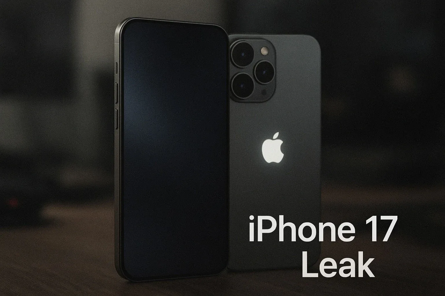 iPhone 17 mockup highlighting under-display Face ID feature.
