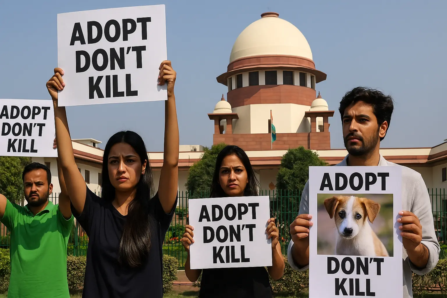 Supreme Court stray dog population protest India