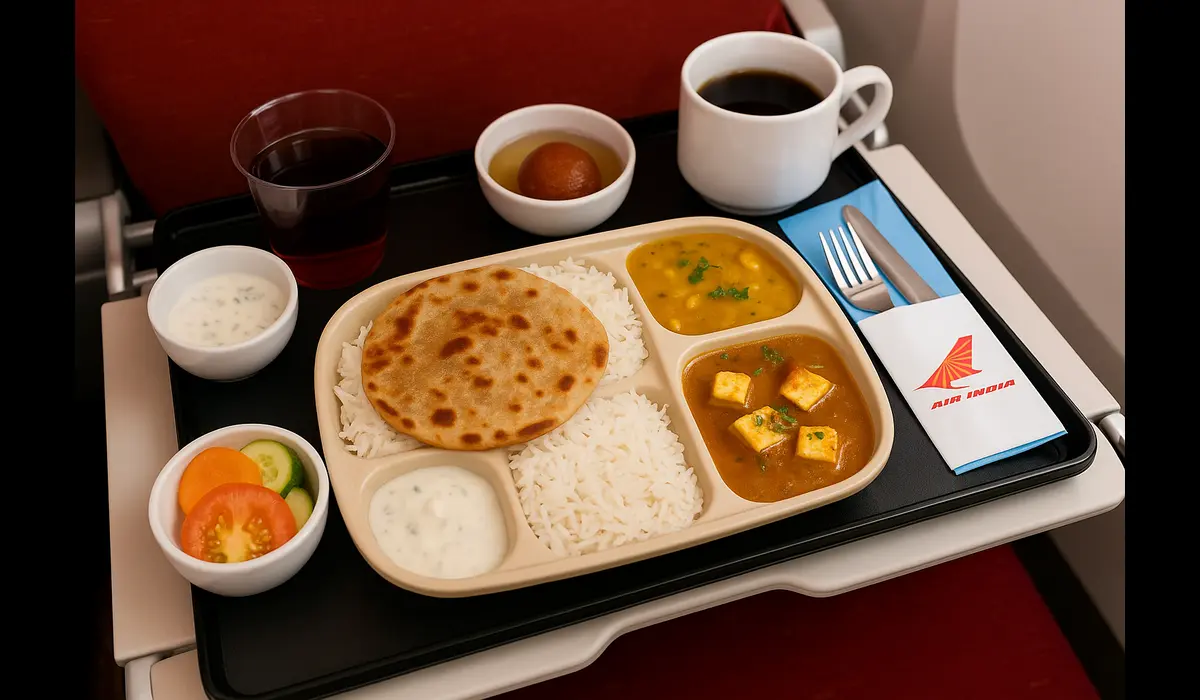 Air India in-flight meal New York to Delhi.