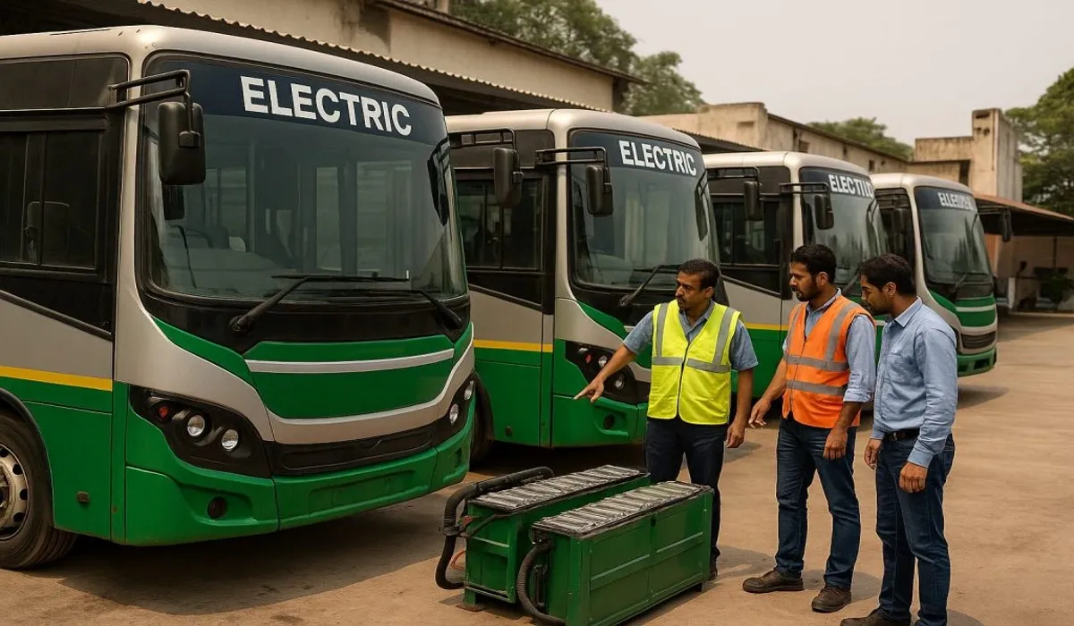 Andhra Pradesh bus fire caused by lithium-ion batteries fleet inspection