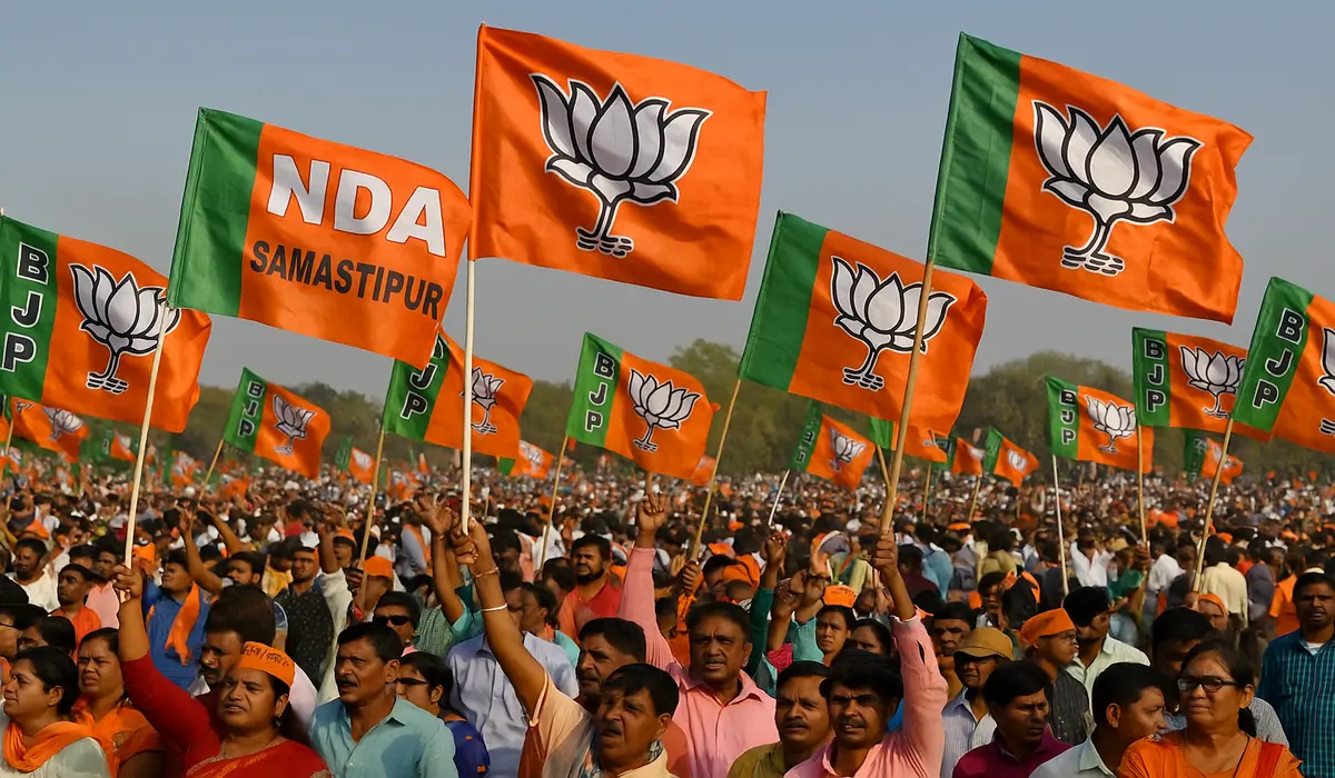 Samastipur election rally crowd Bihar 2025