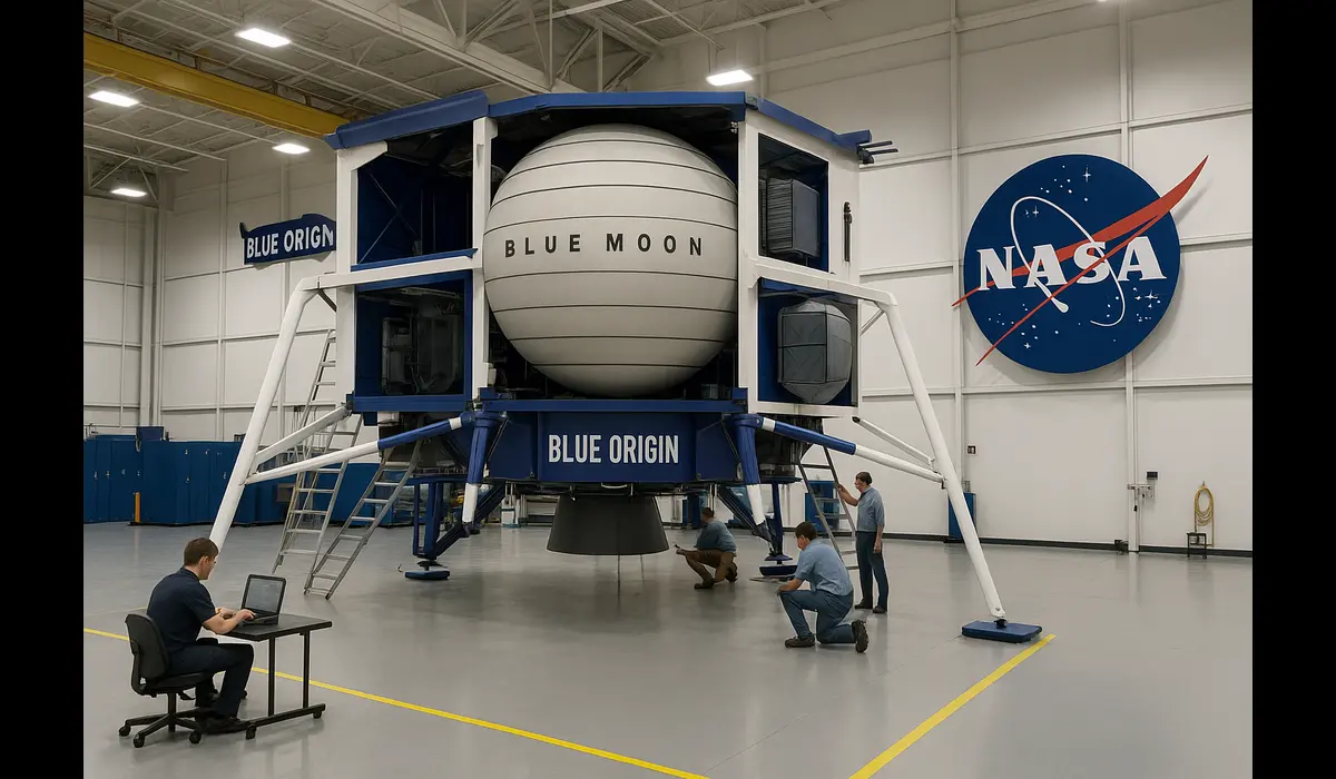 Blue Origin lander under NASA Moon Mission Contract Blue Origin Update 2025.