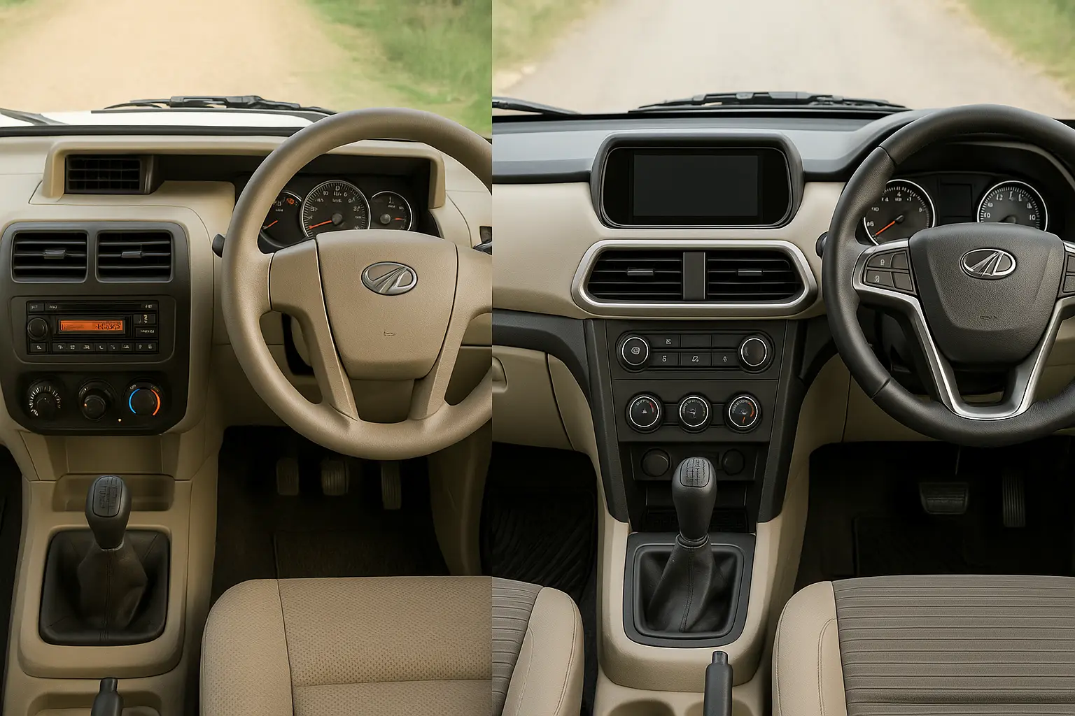 Mahindra Bolero vs Bolero Neo interior comparison