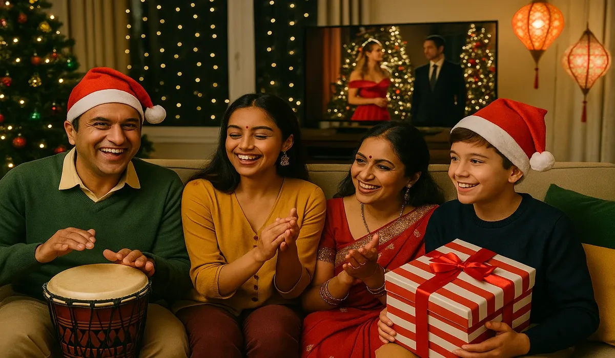 Bollywood-inspired Christmas celebration in Los Angeles USA.