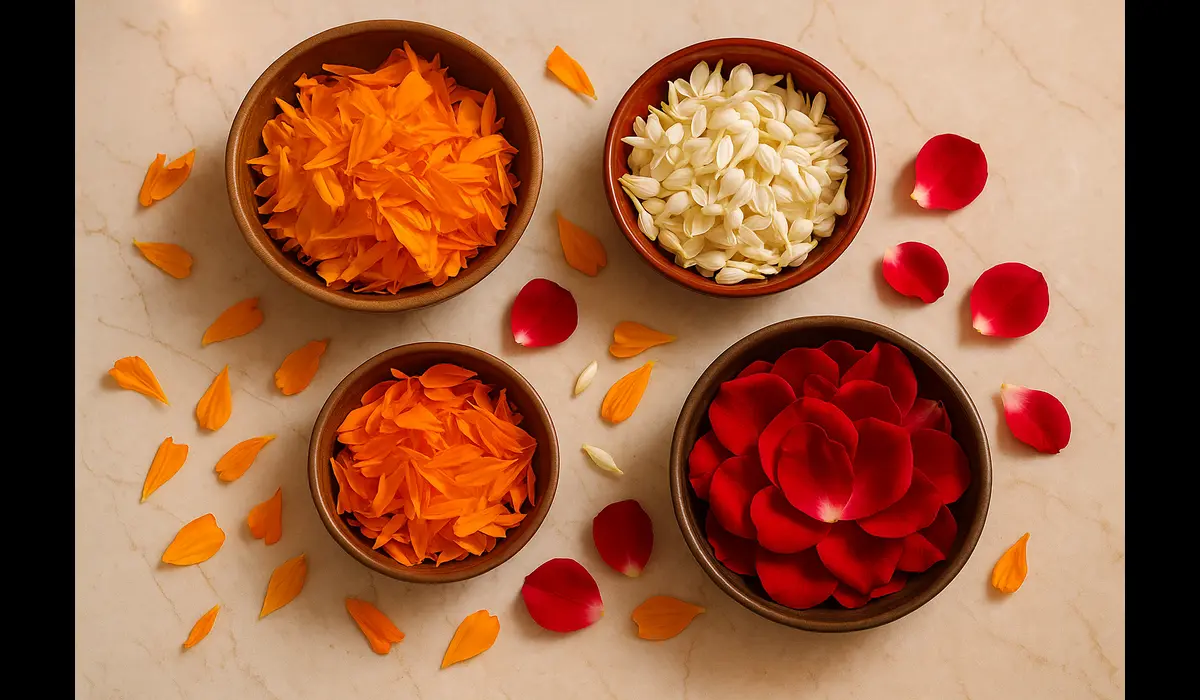 10 Affordable Ways to Buy Flower Petals for Diwali Rangoli Online in the US Buy flower petals for Diwali Rangoli in the US — fresh marigold and rose petals.
