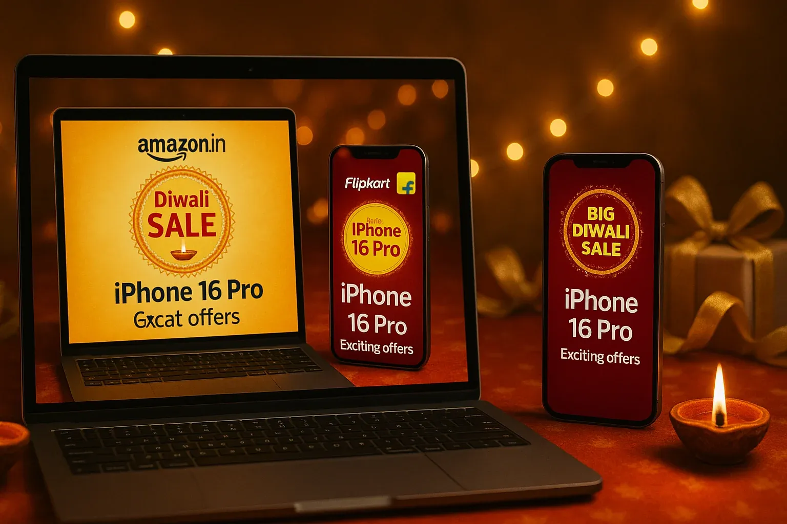 iPhone 16 Pro Diwali offers on Amazon and Flipkart