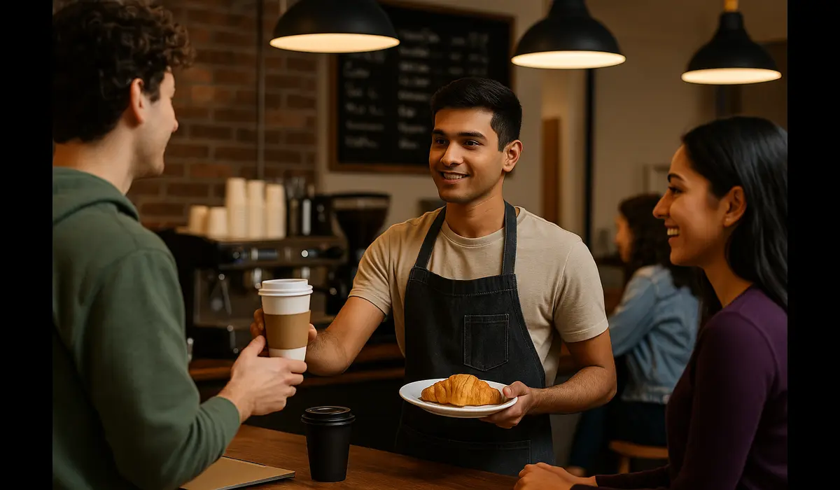 Indian student part-time campus café job in USA