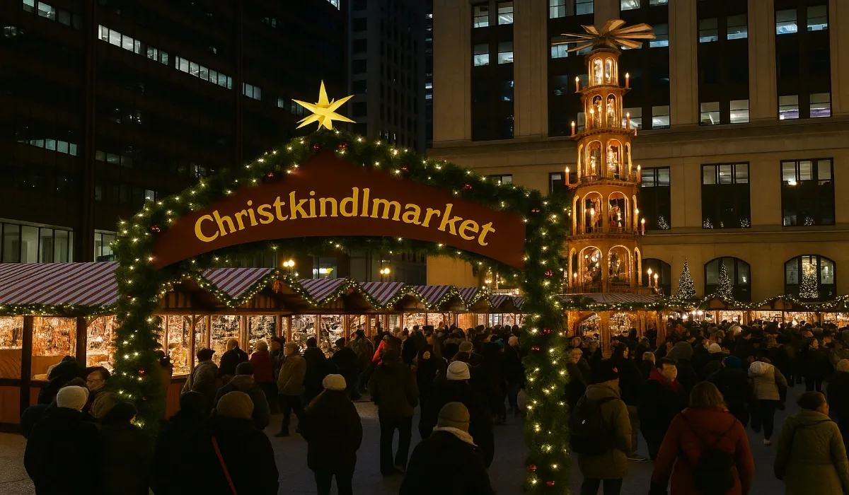 Chicago Christkindlmarket Christmas events in USA.