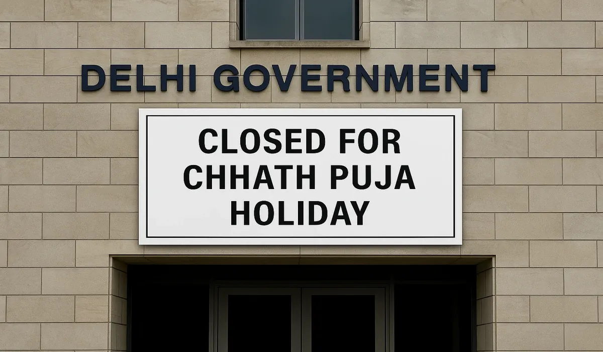 Delhi government holiday announcement for Chhath Puja 2025 office closed