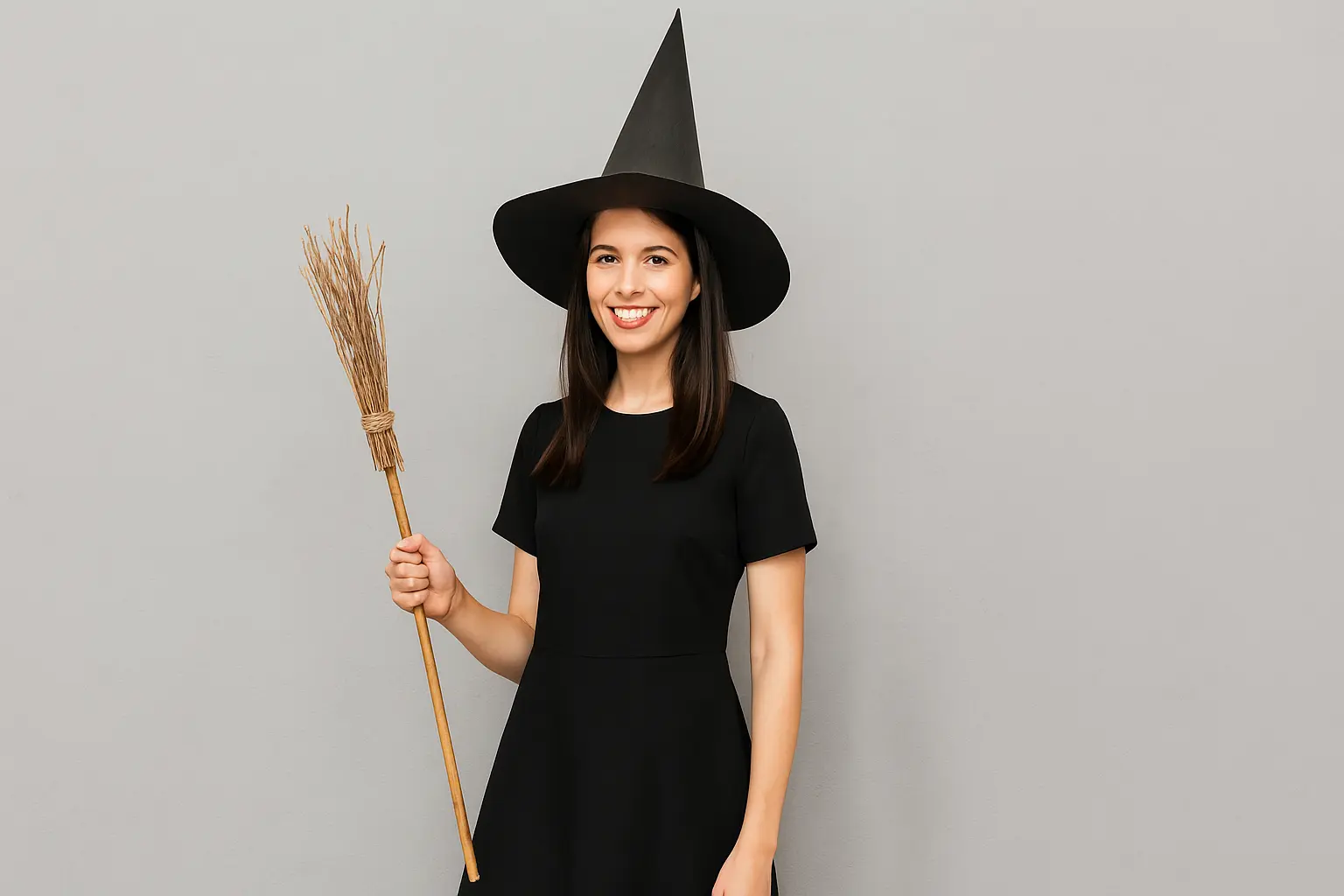diy halloween costume ideas using clothes you already own – witch from black dress