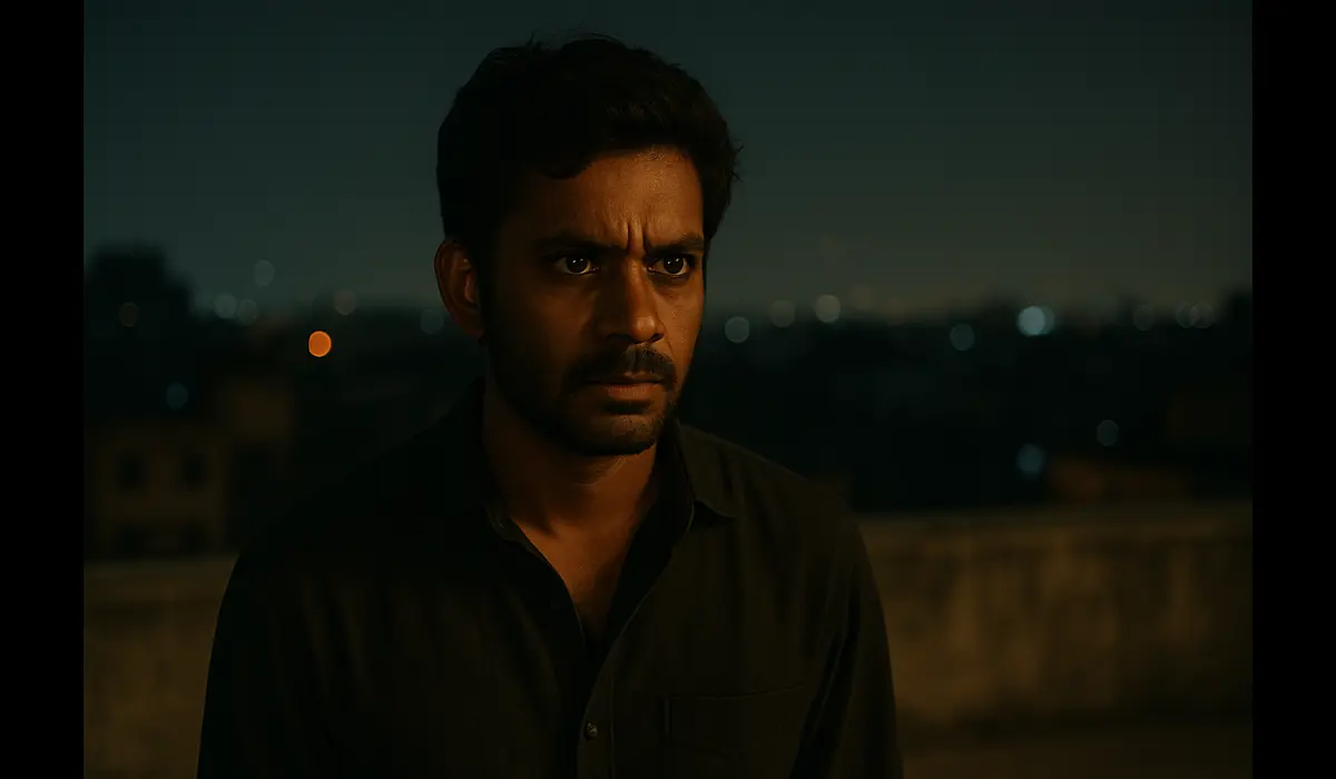 Dli Kadai lead actor rooftop close-up