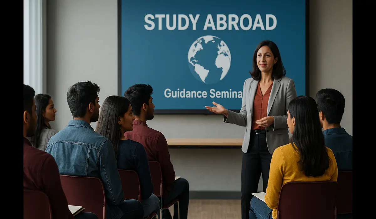 Education USA guidance session for Indian students choosing universities.