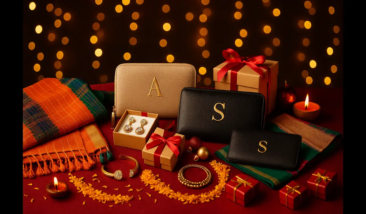 Handloom Christmas gift ideas that blend tradition and modern trends in India with personalized accessories.