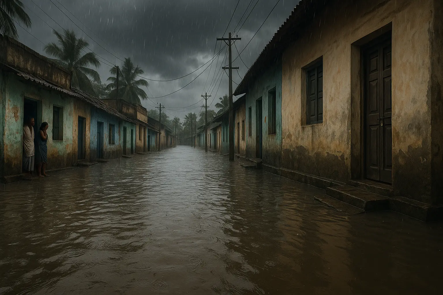 Heavy rain floods Andhra Pradesh coastal area