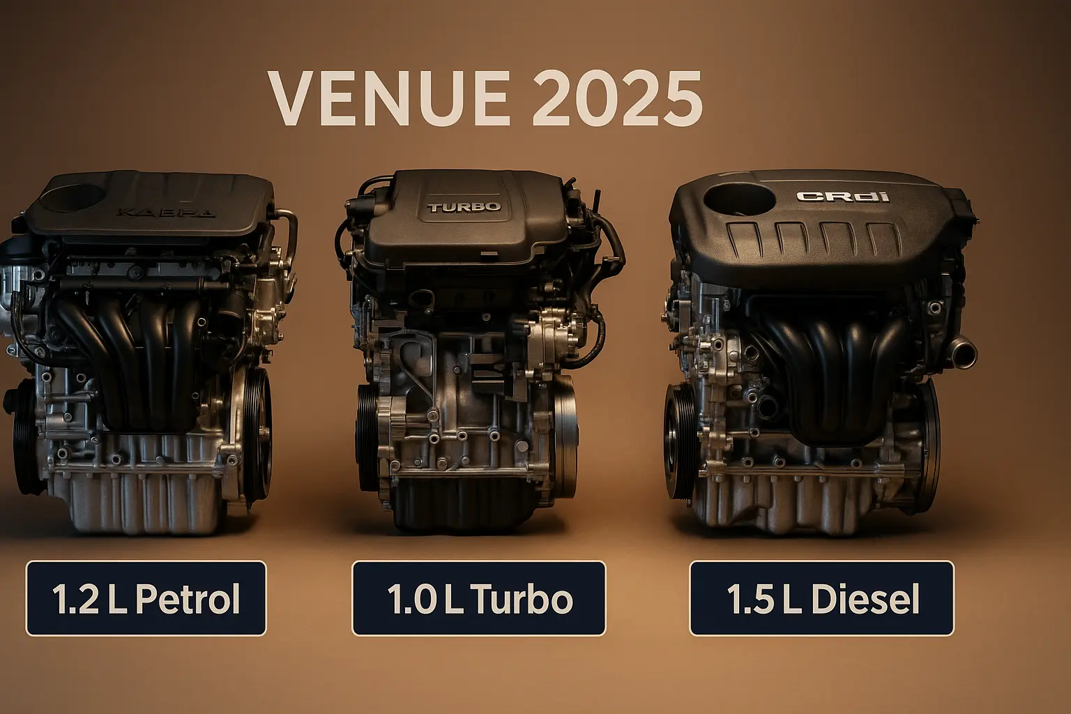 Hyundai Venue 2025 engine comparison.